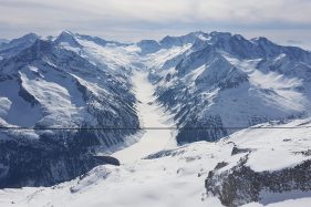 View from on top and over the glacier