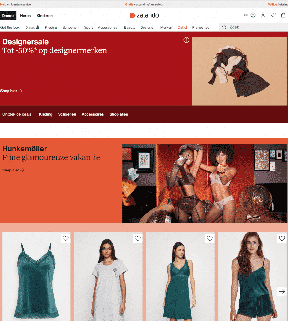 Zalando.be, the online clothing store for Belgium