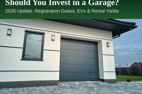Garage box door in a modern Belgian residential building, 2026 investment update